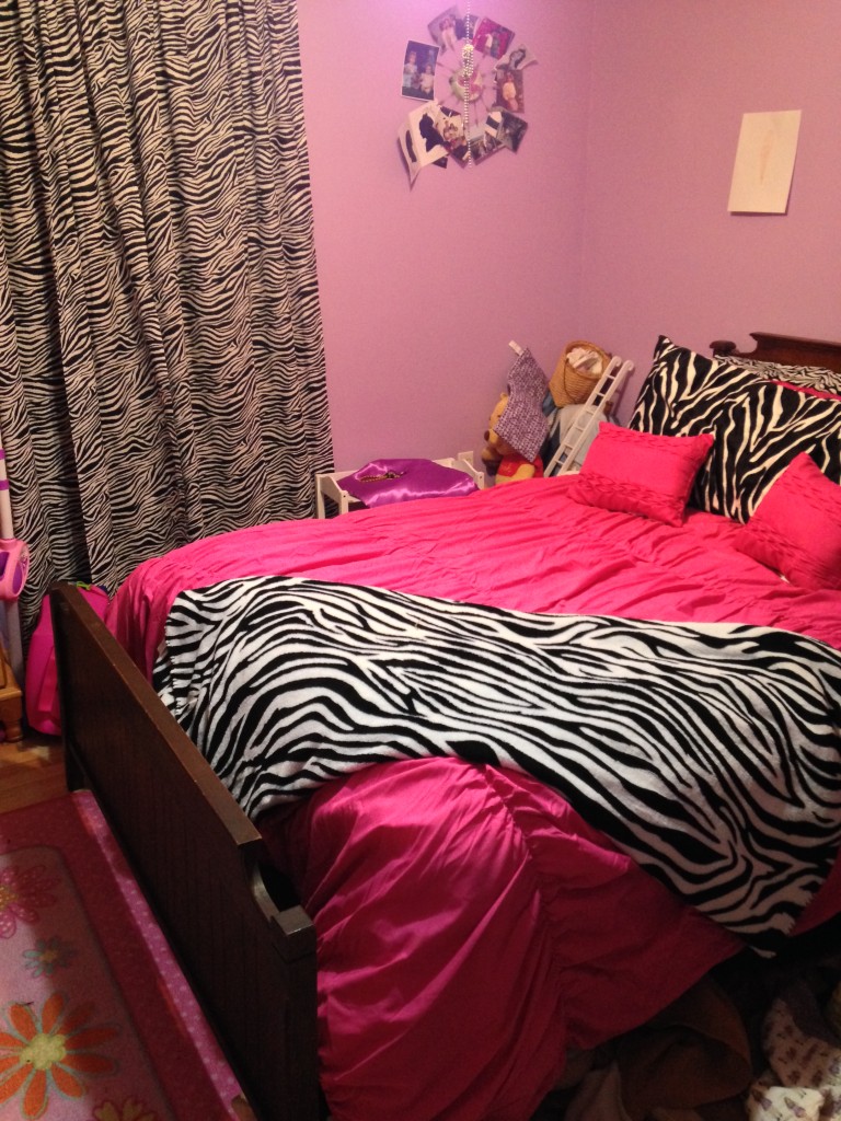 Pink and Zebra Bedding
