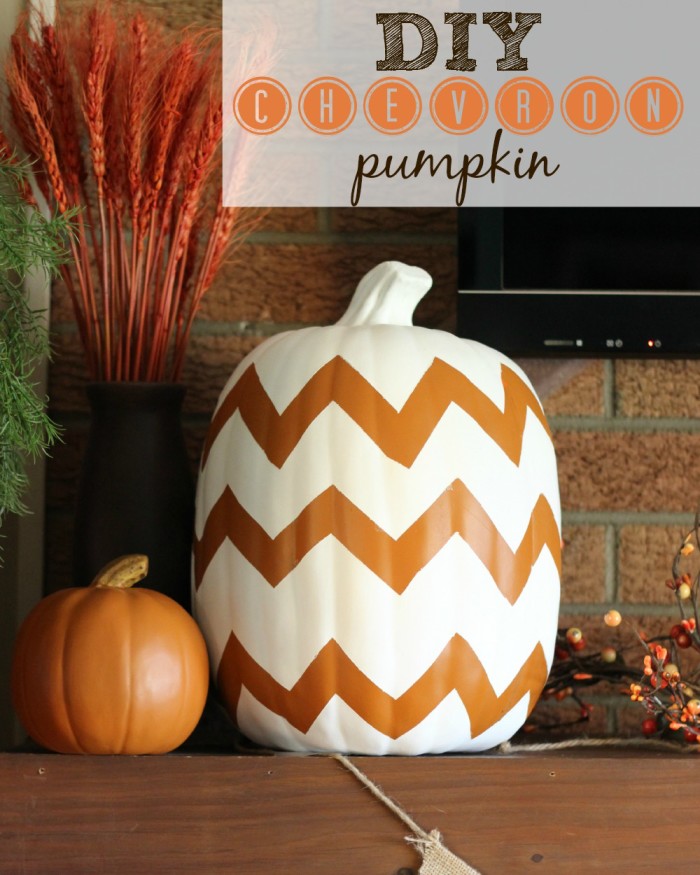 DIY Chevron Pumpkin Cover