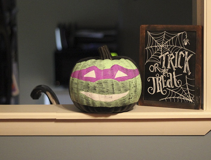 Ninja Turtle Chalkboard Pumpkin