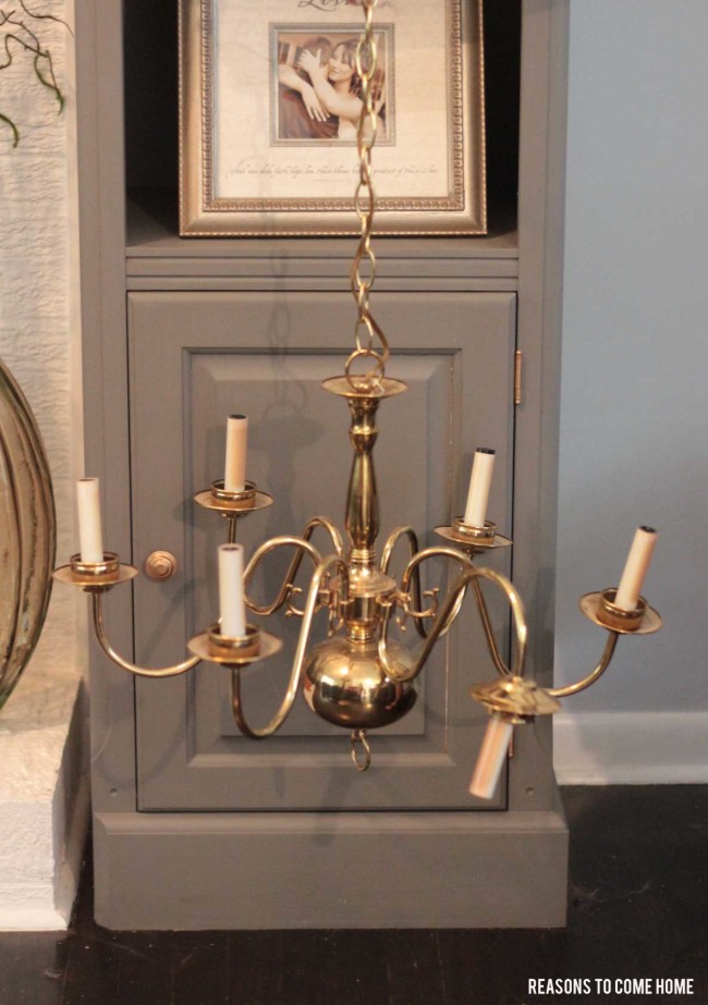 Chandelier Makeover + the Best Brass Spray Paint - Bless'er House