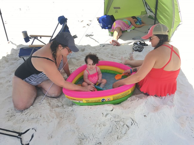 Playing in the sand