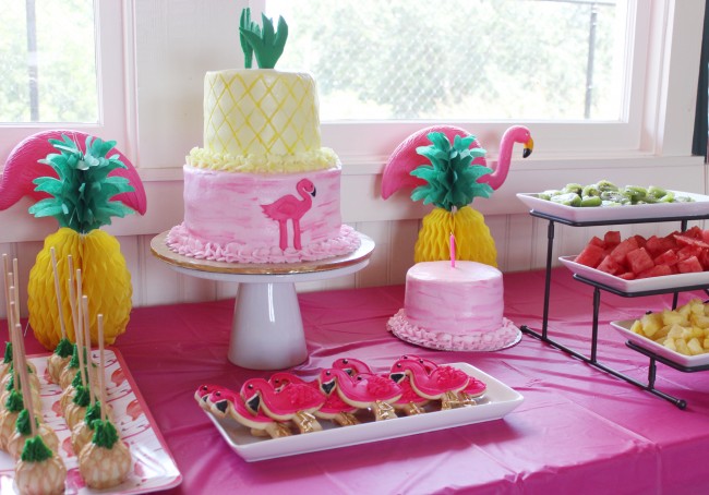 flamingo first birthday party