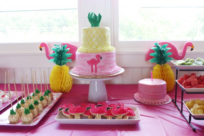 flamingo and pineapple party