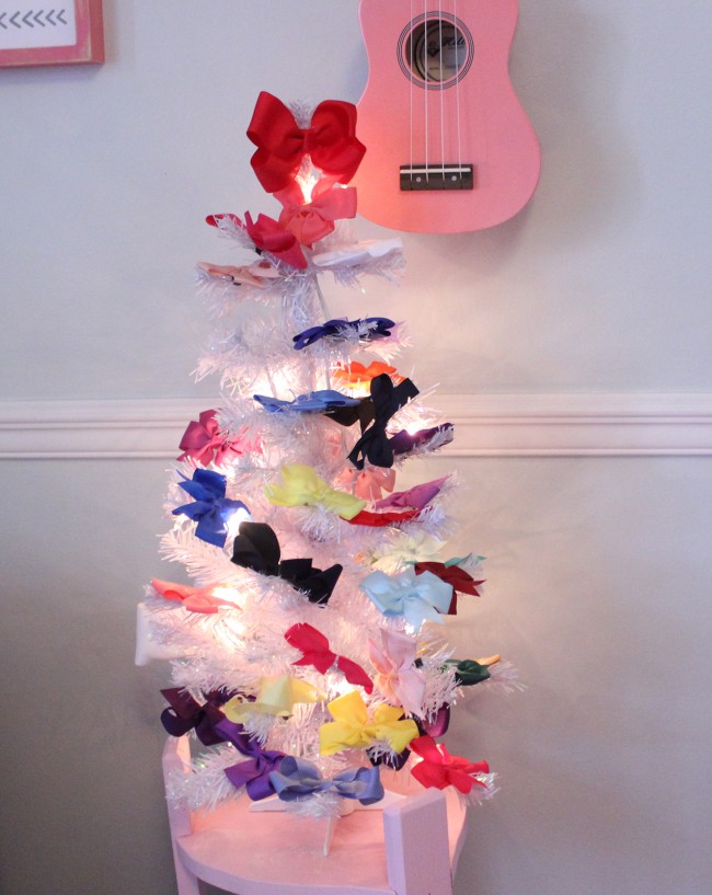 hair bow christmas tree