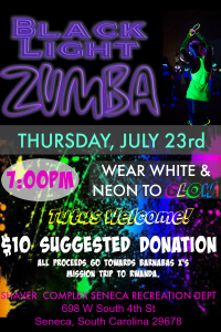 Fundraiser Ideas- Black Light Zumba